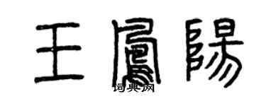 曾慶福王鳳陽篆書個性簽名怎么寫