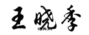 胡問遂王曉季行書個性簽名怎么寫