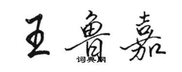 駱恆光王魯嘉行書個性簽名怎么寫