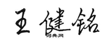 駱恆光王健銘行書個性簽名怎么寫