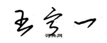 朱錫榮王寧一草書個性簽名怎么寫