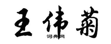 胡問遂王偉菊行書個性簽名怎么寫