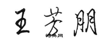 駱恆光王芳朋行書個性簽名怎么寫