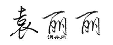 駱恆光袁麗麗行書個性簽名怎么寫