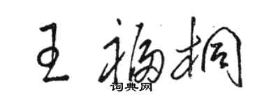 駱恆光王福桐草書個性簽名怎么寫