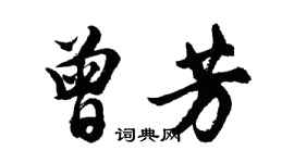 胡問遂曾芳行書個性簽名怎么寫
