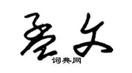 朱錫榮孟文草書個性簽名怎么寫