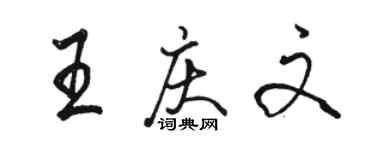 駱恆光王慶文行書個性簽名怎么寫
