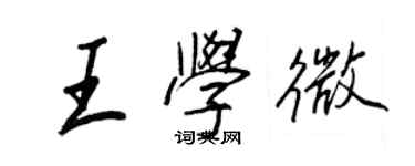 王正良王學微行書個性簽名怎么寫