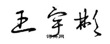 曾慶福王宇彬草書個性簽名怎么寫