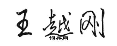 駱恆光王越剛行書個性簽名怎么寫