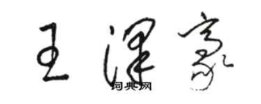 駱恆光王澤豪草書個性簽名怎么寫