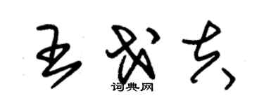 朱錫榮王戈夫草書個性簽名怎么寫