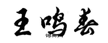 胡問遂王鳴春行書個性簽名怎么寫