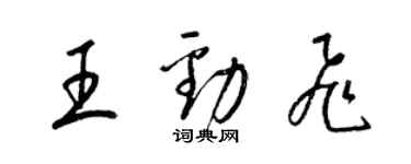梁錦英王勁飛草書個性簽名怎么寫