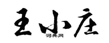 胡問遂王小莊行書個性簽名怎么寫