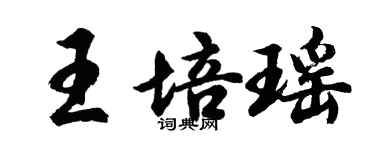 胡問遂王培瑤行書個性簽名怎么寫