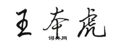 駱恆光王本虎行書個性簽名怎么寫