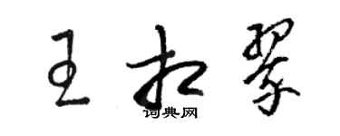 駱恆光王相翠草書個性簽名怎么寫