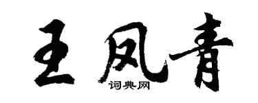 胡問遂王鳳青行書個性簽名怎么寫