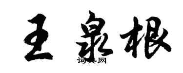 胡問遂王泉根行書個性簽名怎么寫