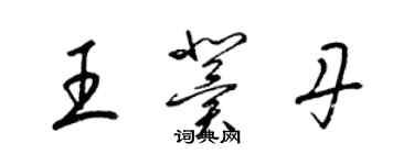 梁錦英王冀丹草書個性簽名怎么寫