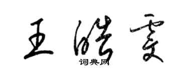 梁錦英王皓雯草書個性簽名怎么寫