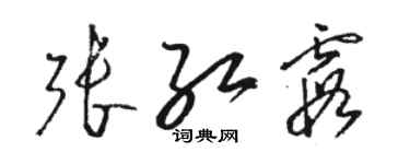 駱恆光張紅霞草書個性簽名怎么寫