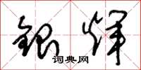 朱錫榮銀輝草書怎么寫