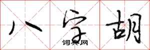 段相林八字鬍行書怎么寫