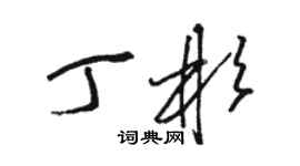 駱恆光丁彬草書個性簽名怎么寫