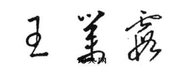 駱恆光王業霞草書個性簽名怎么寫