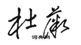 駱恆光杜薇草書個性簽名怎么寫