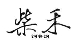 駱恆光柴禾行書個性簽名怎么寫