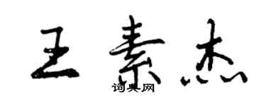 曾慶福王素傑行書個性簽名怎么寫