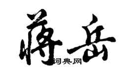 胡問遂蔣岳行書個性簽名怎么寫