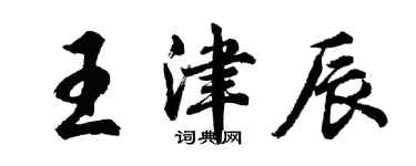 胡問遂王津辰行書個性簽名怎么寫