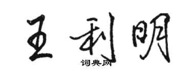 駱恆光王利明行書個性簽名怎么寫