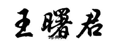 胡問遂王曙君行書個性簽名怎么寫