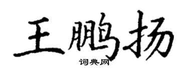 丁謙王鵬揚楷書個性簽名怎么寫