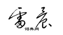 梁錦英雷晨草書個性簽名怎么寫