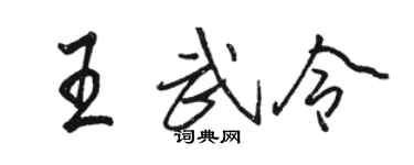 駱恆光王武令行書個性簽名怎么寫