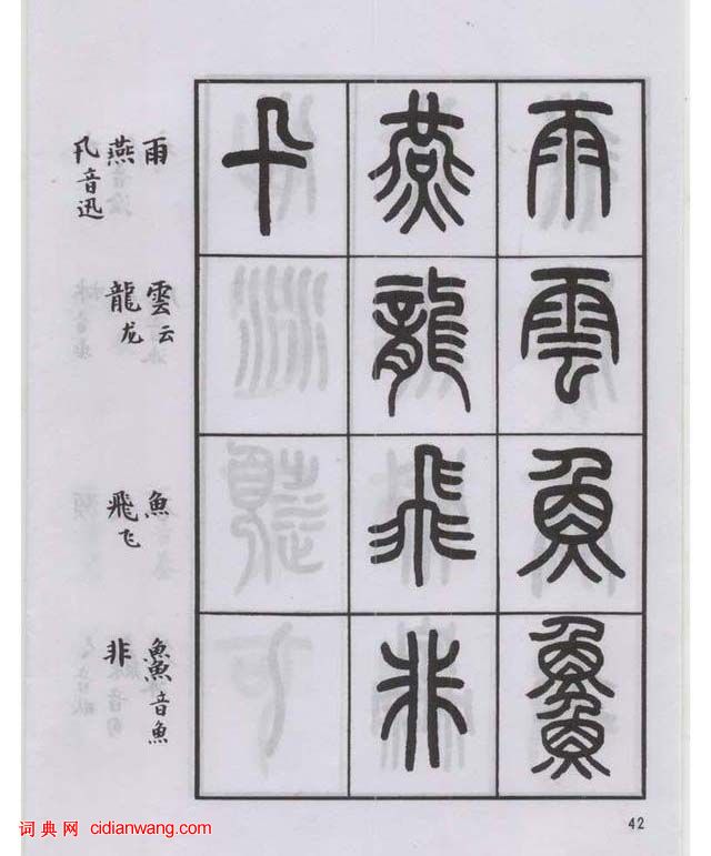 王福庵篆書《說文部目》