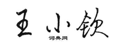 駱恆光王小欽行書個性簽名怎么寫