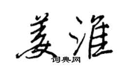 王正良姜淮行書個性簽名怎么寫