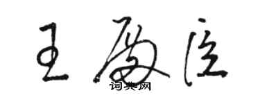 駱恆光王殿臣草書個性簽名怎么寫