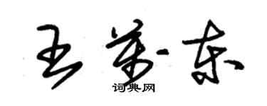 朱錫榮王萬東草書個性簽名怎么寫