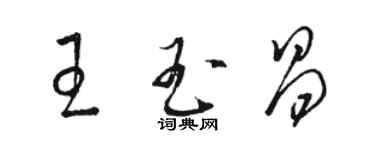 駱恆光王玉昌草書個性簽名怎么寫