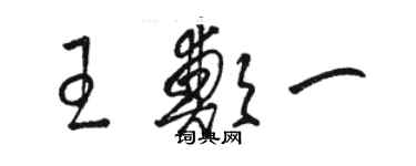 駱恆光王鄭一草書個性簽名怎么寫