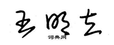 朱錫榮王明立草書個性簽名怎么寫